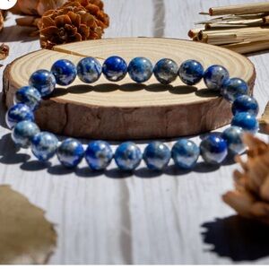 Blue Lapis Lazuli Beaded Bracelet NEW!